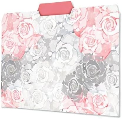 Current Charcoal & Coral File Folders Value Pack - Bulk Set of 24, 6 Pretty Decorative Designs, 1/3 Cut Tabs, Heavy-Duty Paper Stock, Office Supplies for Home & Work, 9-½” x 11-¾” Letter Size