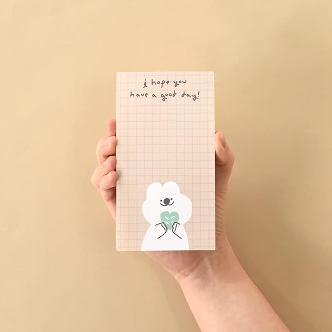 Monolike Memopad Storytown Afternoon B SET - 4 Packs, 4 Different Designs, 80 Sheets Per Pad, Total 320 Sheets, Note pads, Writing pads, 80x148mm