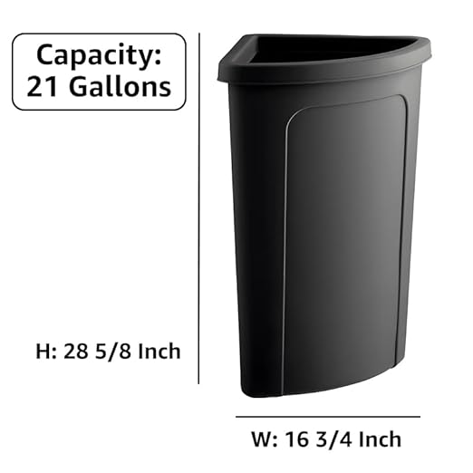 Recycling Bin, 21 Gallon Corner Round Trash Can, Crack-Resistant, Commercial Durable Garbage Can, Reinforced Bottom, Ideal for Home, Kitchen, Bar, Hotel, Restaurant, School