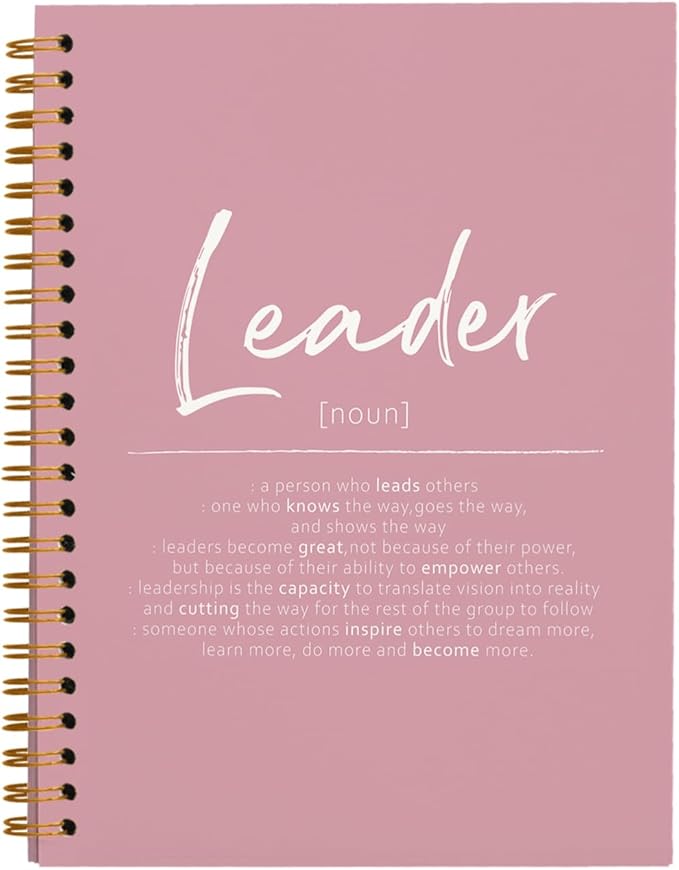 OXW Pink Meeting Notebooks for Work, Leadership Gifts Office Work Notebook Journal for Writing Note Taking, Thank You Appreciation Gifts for Women Men Leader Mentor Boss Manager Principal, 5.5"x8.3"
