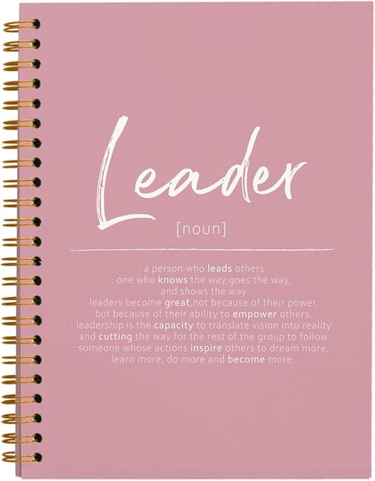 OXW Pink Meeting Notebooks for Work, Leadership Gifts Office Work Notebook Journal for Writing Note Taking, Thank You Appreciation Gifts for Women Men Leader Mentor Boss Manager Principal, 5.5"x8.3"