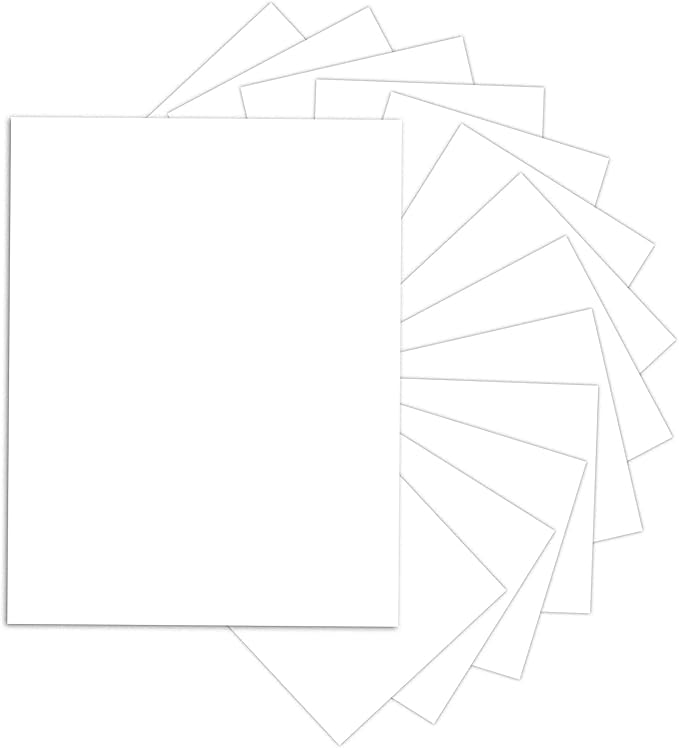 24 Sheets White Cardstock 8.5 x 11 Thick Paper, Goefun 80lb Card Stock Printer Paper for Invitations, Menus, Wedding, DIY Cards