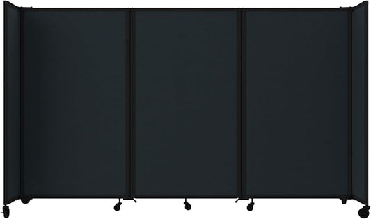 Versare Room Divider 360 Portable Wall Partition | Folding Panels | Large Freestanding Divider | Locking Wheels | Temporary Room Separator