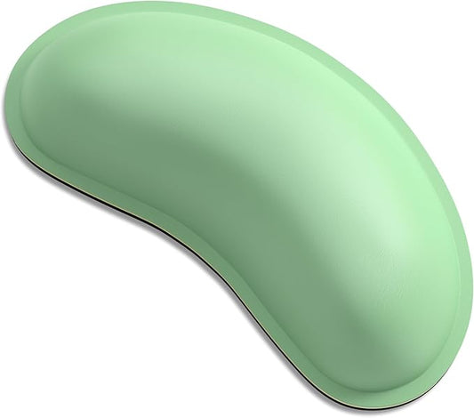 Dapesuom Mouse Wrist Rest, Ergonomic Memory Foam Mouse Wrist Support, Leather Hand Rest Pad Cushion for Gaming, Office, Laptop, Wireless Mouse, Men, Women, Pain Relief & Easy Typing, Mint Green