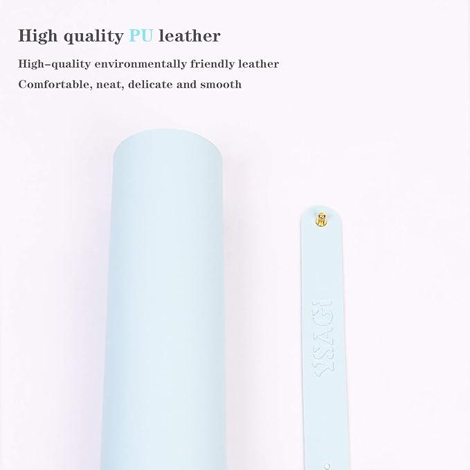 YSAGi Non-Slip Leather Desk Pad L Size, Waterproof Laptop Computer Desk Keyboard Mat, Table Protector Blotter Mat, Large Mouse Pad for Office/Work/Home/Decor(Sky Blue, 35.4" x 17")