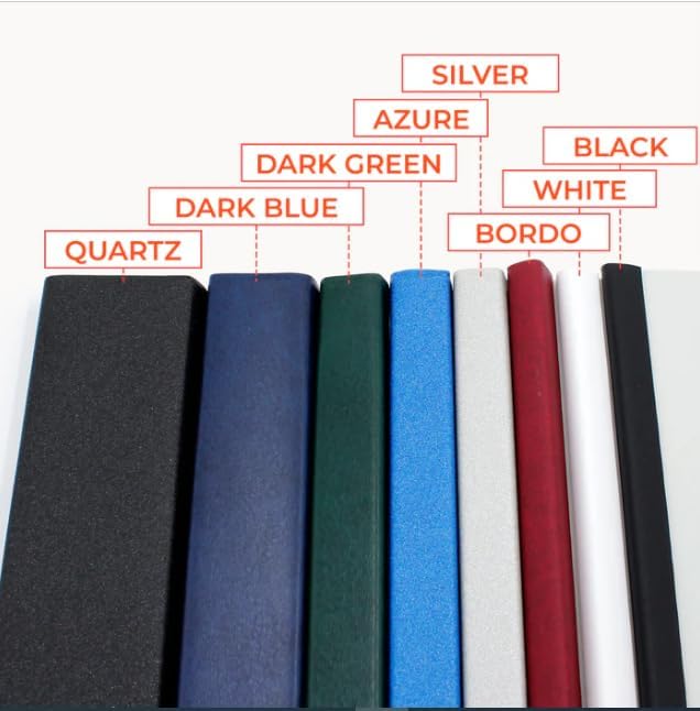 Thermal Binding Clear Covers with Steel Spine –for Thermal Binding Machines – Formerly Unibind – Used in Real Estate, Education and Various Businesses (Quartz, 60 Sheets Max - 88/Boxes)