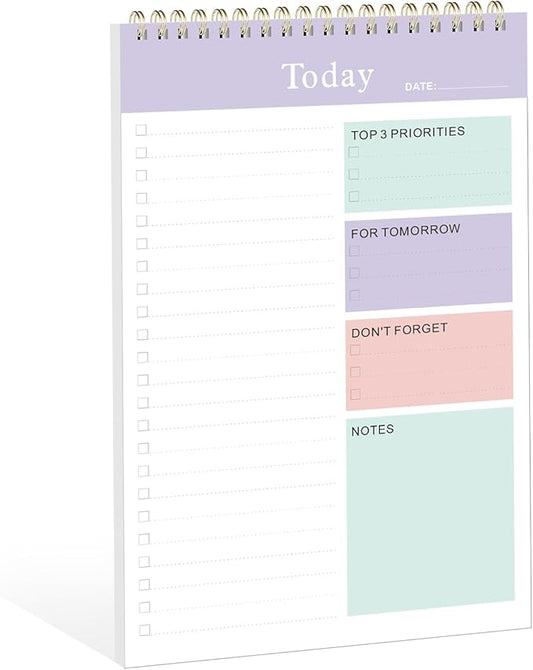 Weekly To Do List Notepad, Undated Planner with 52 Sheets (6.5''x8.9''), Desk Weekly Planner for Women & Man, Home School & Work