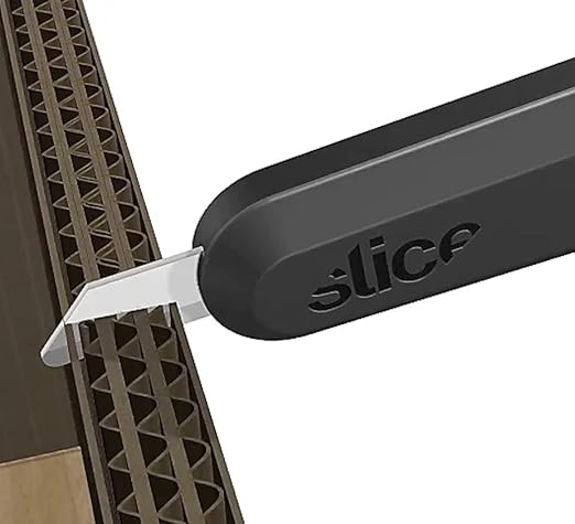 Slice Manual Utility Knife | Heavy Duty Box Cutter | Safe Ceramic Blade Lasting 11x Longer than Metal | 6 Pack