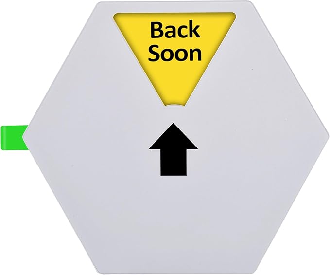 Kichwit Privacy Sign for Office Door, Do Not Disturb Sign, Please Knock, In a Meeting, Working Remotely, Out of Office, Back Soon, 5 Inch, Silver