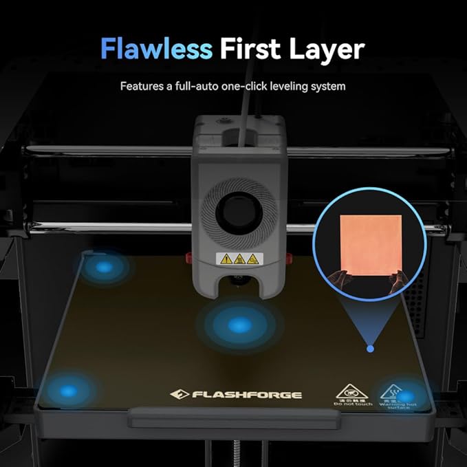 FLASHFORGE Adventurer 5M 3D Printer with Fully Auto Leveling System, Max 600mm/s High-Speed, 280℃ Quick-Detach Nozzle, CoreXY Structure for Superior Print Quality, Rookies & Experts Smart Choice