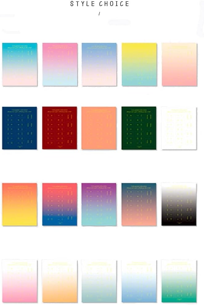 10 Sheets Self Adhesive Tabs Gradient Color Stickers Monthly Calendar Index Tabs for Planners, Journal, Notebook, Agendas and Organizers, Office Supplies (Knight)