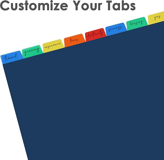 Darice 10-Tab Plastic Dividers 30 Pcs - Binder Dividers with Tabs - Multicolored Plastic Divider for 3 Ring Binder - File Organization – Ideal for School, Office