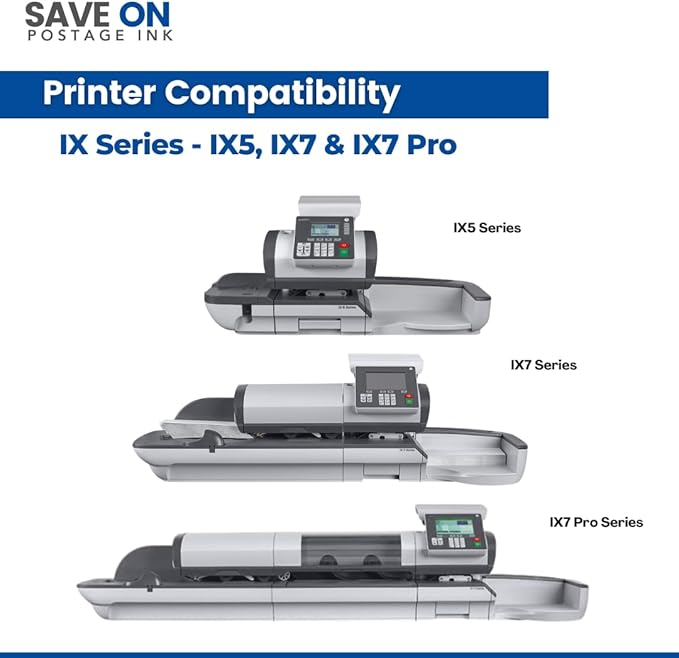 Compatible IXINK57HC Quadient Neopost Ink Cartridge (High Capacity) - Vibrant Fluorescent Red Printer Ink Cartridge for IX-5, IX-7 & IX-7 Pro Series Mailing Systems - Replacement Inkjet Printer Ink