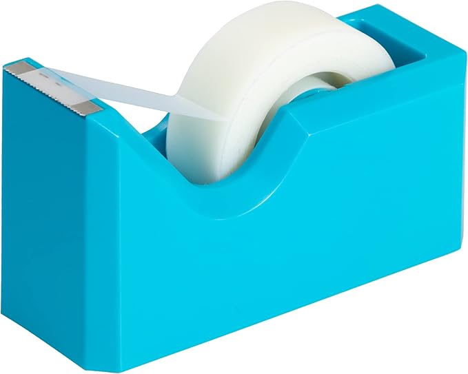 JAM PAPER Office & Desk Sets - 1 Stapler & 1 Tape Dispenser - Blue - 2/Pack