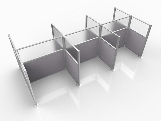 Versare Hush Panel Cubicle Kit | Workstation Partition Walls | Sound Dampening Cubicle Walls | Partitions for Desks