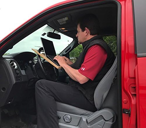 Contractor Size (23 1/2" x 16 1/2") C-Desk Works Best in Larger Vehicles - Very Big Writing Surface - Mobile Office - Steering Wheel Laptop Table - Automobile Desk - Multipurpose Workstation