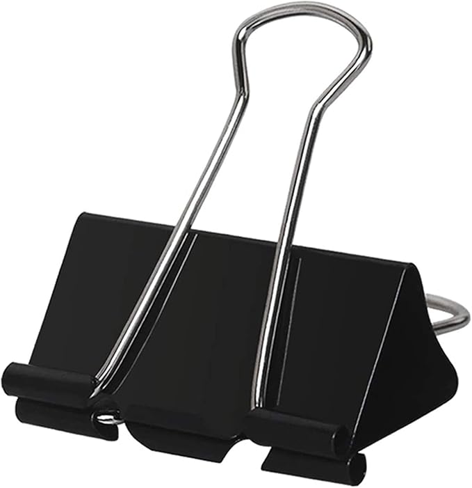 Large Binder Clips 2 Inch (60 Pack), Extra Large Binder Clips Big Paper Clamps for Office and Home Supplies, Black