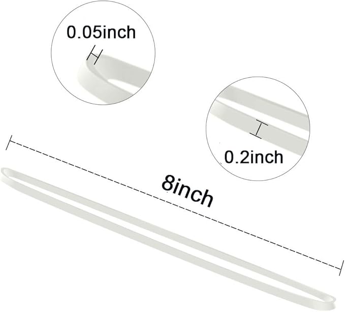 AMUU Rubber Bands 50 Pieces Trash Cans Elastic Bands for Office Supplies File Folders Cat Litter Box Size 8 inches Rubbers Bands Large