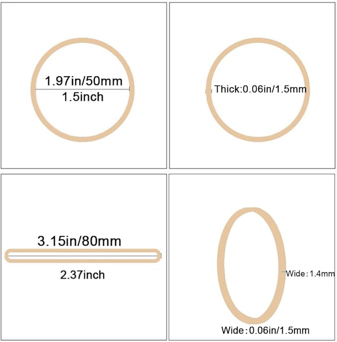 Rubber Bands Size #19 Beige 300pcs Elastic Rubber Bands for Office Supplies