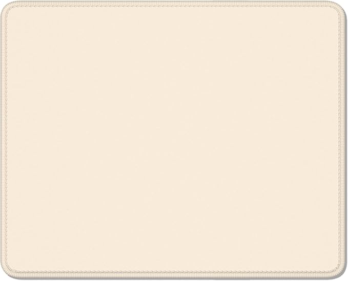 Auhoahsil Beige Mouse Pad, 12 x 10 Inch Square Mousepad, 3mm Thick Rubber Mouse Mat with Pretty Design, Premium-Textured Non-Slip for Gaming Work Office Wireless Mouse Men Women