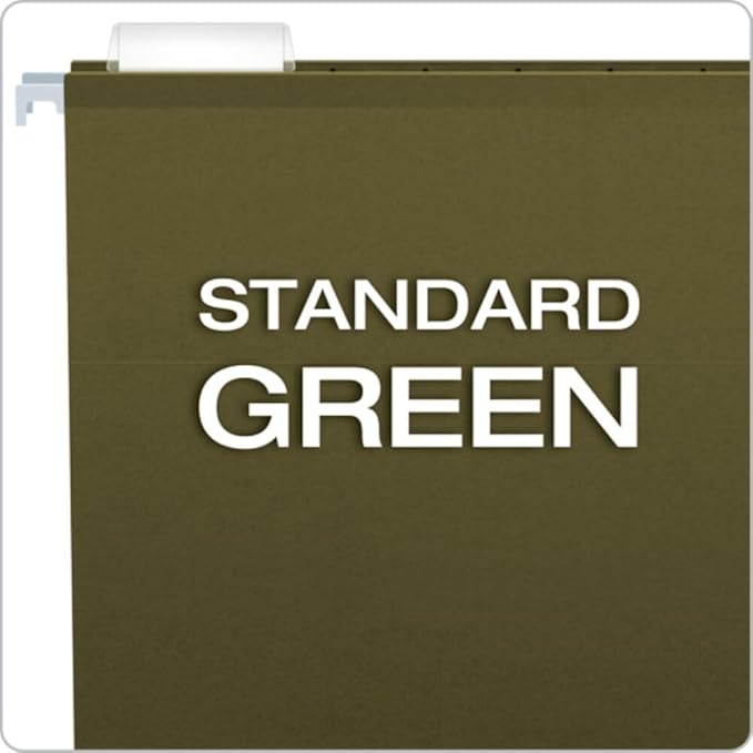 Pendaflex Extra Capacity Reinforced Hanging File Folders, 3", Legal Size, Standard Green, 1/5 Cut, 25 per Box (04153x3)