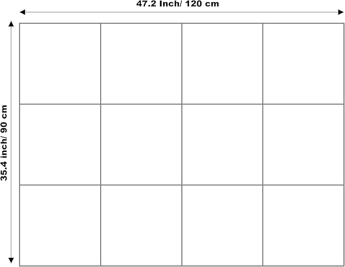 Large Cork Board Alternative - 12-Pack Felt Wall Tiles with Safe Removable Adhesive Tabs, Cork Wall Tiles Bulletin Board Home Office Essentials - Black