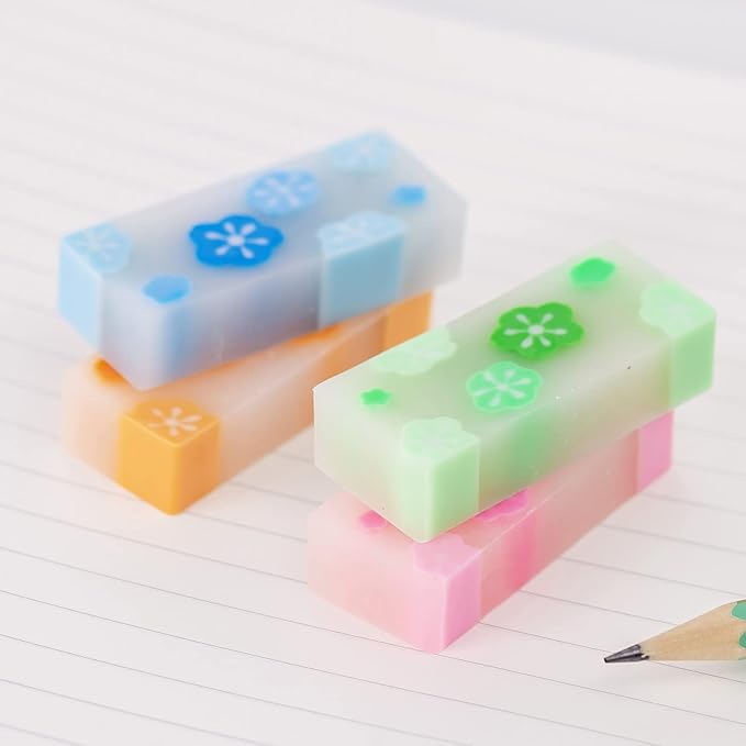 Cute Erasers for Kids Bulk 16 Pack Animal Food Fun Desk Pets Pencil Students School Supplies Prize Gifts Party Favors