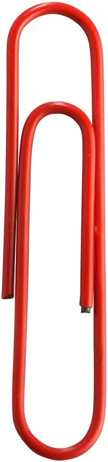 JAM PAPER Colorful Jumbo Paper Clips - Large 2 Inch - Red Paperclips - 75/Pack