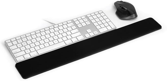 GRIFITI Slim Wrist Pad 24" x 4" x 0.375" Inch Extra Long Slim Profile Keyboard & Mousepad Wrists Rest for 1/4 Inch Thick Slim Keyboard with Trackpad or Mouse Ergonomic Support
