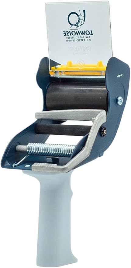 WOD SNC-389 3" Mousetrap Low Noise Carton Sealing Packaging Tape Silent Gun Dispenser with Safety Blade Cover - Ideal for Noise Sensitive Environments: Fits Up to 3 in. Wide (Holds 3 in. Core)
