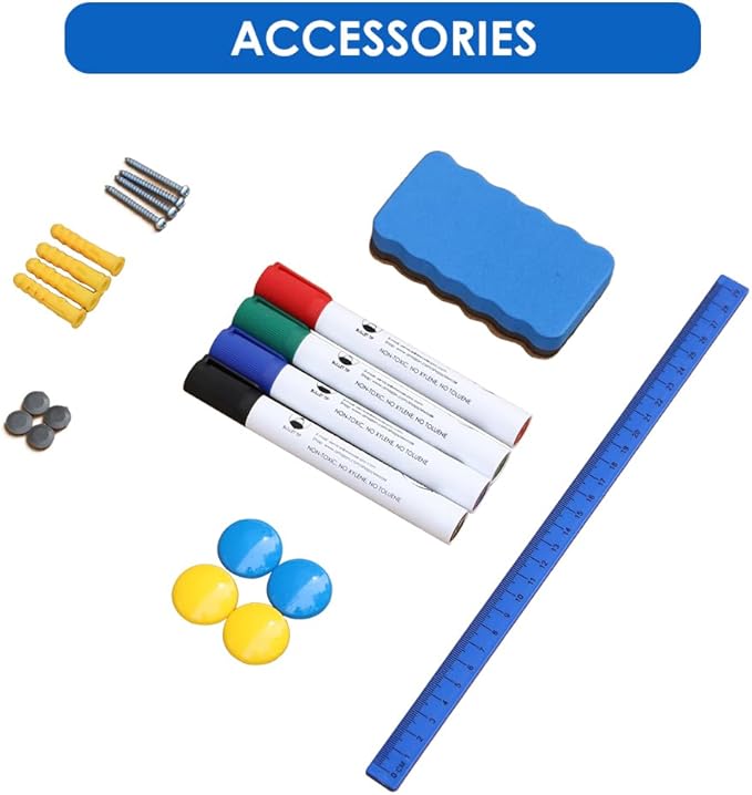 XIWODE Large Dry Erase White Board/Magnetic Foldable Whiteboard, 72 X 36 Inches, Silver Aluminium Frame