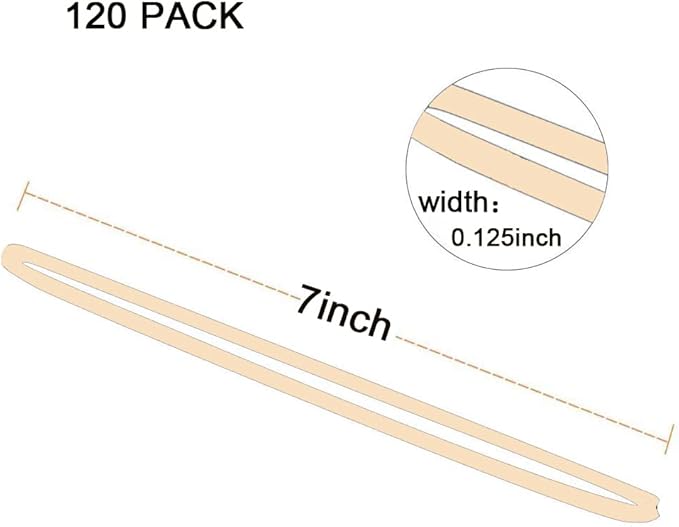 AMUU Rubber Bands Trash Cans Large 120 Pack Size #117B big Elastic Bands for Office Supplies Trash Cans File Folders Litter Box Large Strong Rubber Bands (7" x 1/8"）