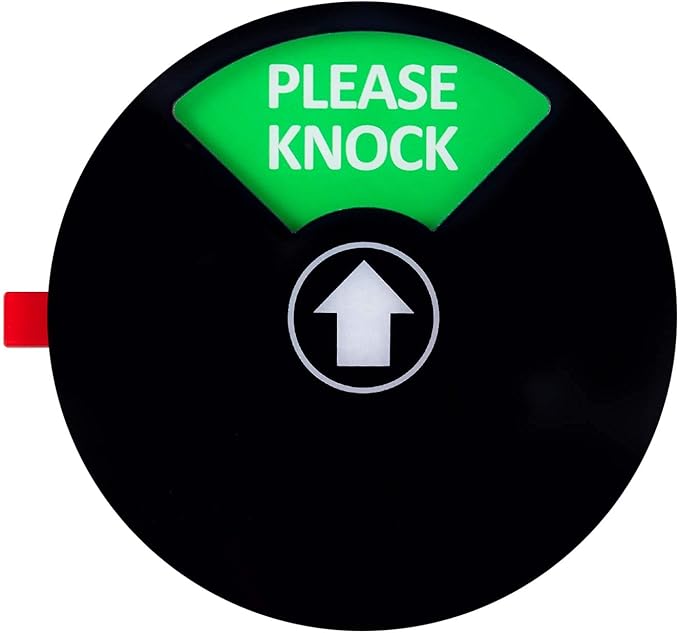 Kichwit Privacy Sign for Office Door, Do Not Disturb, Out of Office, Please Knock, In a Meeting, Conference Sign for Offices, 5 Inch, Black