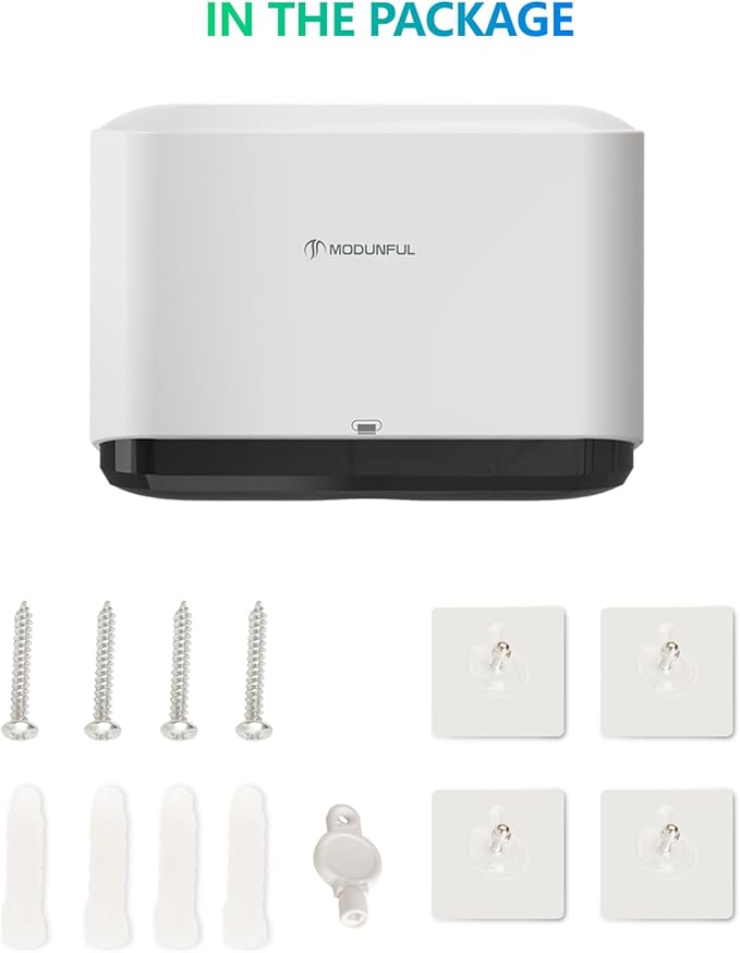 Paper Towel Dispenser, Paper Towel Holder Wall Mount, Bathroom Hand Paper Towels Dispensers, No-Hole Installation Multifold/Trifold/C Fold Paper Towel Dispenser