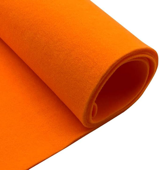 EOVEA | Acrylic Felt Fabric by The Yard - Non-Stiff, Soft Material - 72" Wide - 1.6mm Thick Felt Sheets for DIY Crafts, Sewing, Upholstery, Cushion, Padding(Orange,20 Yard)