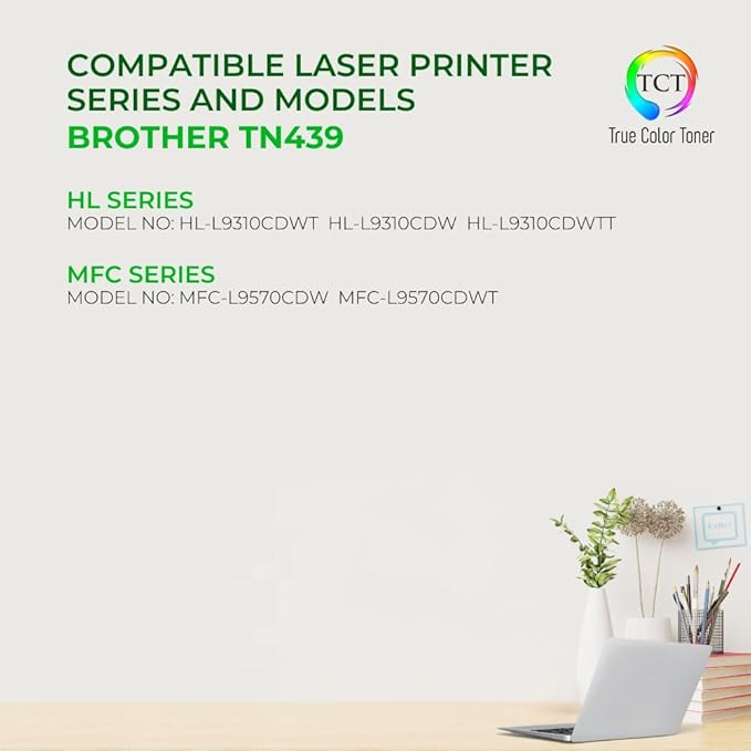 TCT TN439 Magenta Toner Cartridge - Compatible Replacement for Brother TN439 TN-439 TN439M Magenta Works with Brother HL-L8360CDW L8360CDWT MFC-L8900CDW L9570CDW Printers (9,000 Pages)
