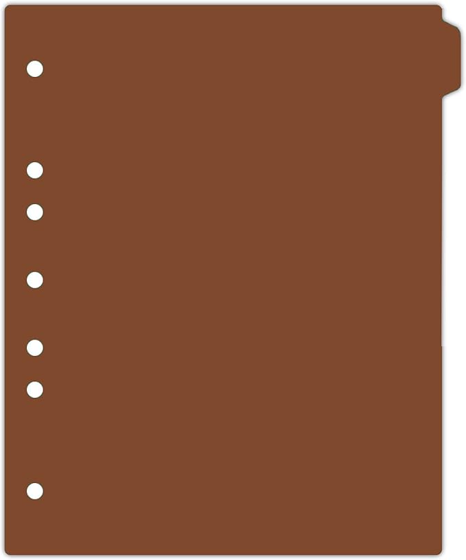 Carstens - Heavy Duty Plastic Ring Binder Dividers, Side Tab, 1/9 Cut, Tab 1 Position, US Letter, Brown, Case of 50, (2618-21CS) - Ideal Medical Chart Dividers or Index Tabs for 3 Ring Binders