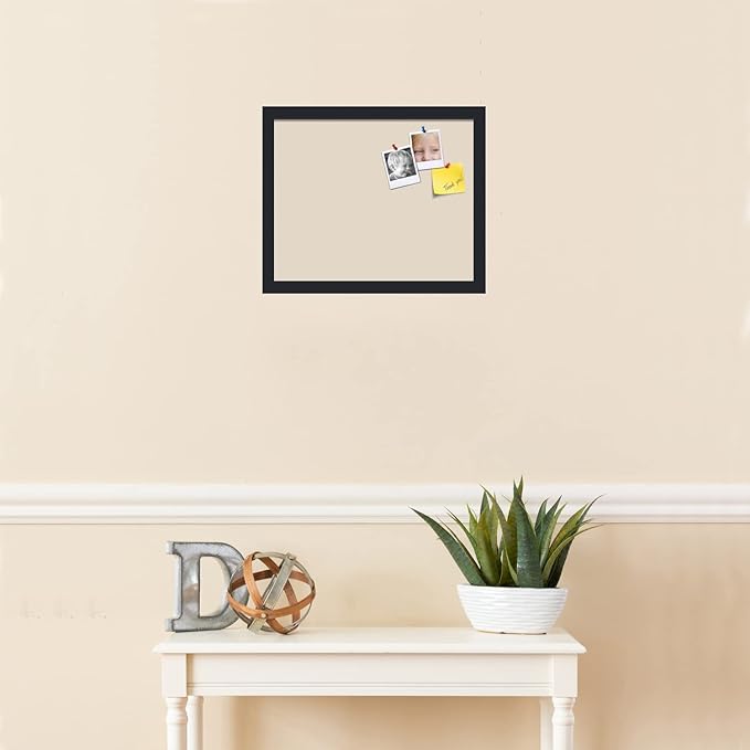PinPix 16x13 Inch Cork Bulletin Board. This Decorative Framed Pin Board Comes with Desert Pastel Design and a Satin Black Frame. Ideal for Home Office Decor or Message Board (PinPix-1815)