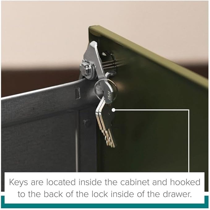 Scranton & Co 18" 3-Drawer Metal Filing Cabinet with Pencil Drawer in Off White