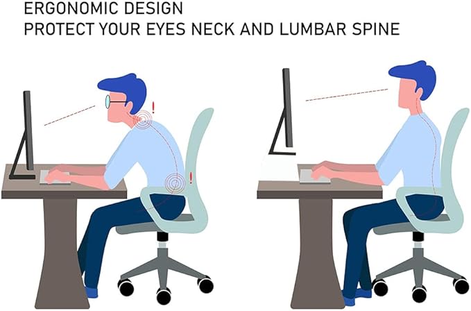 SAMDI Wooden Computer Monitor Stand, Desktop Accessories, Laptop Stand, Notebook Stand, for MacBook Stand (Oak Wood White)