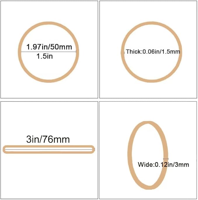 Rubber Bands Size#32 (3” x 1/8”) Elastics Band 220pcs Beige Rubber Bands for Office Supplies Home School