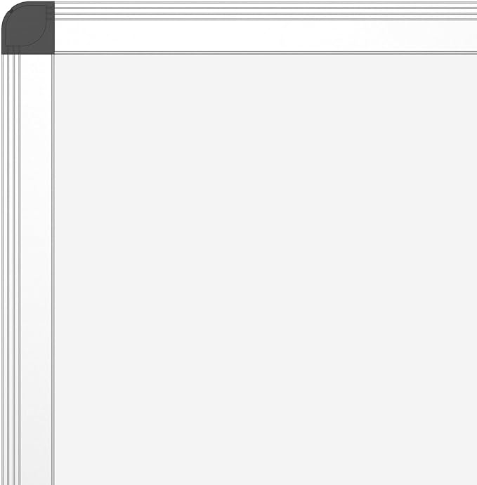 VIZ-PRO Dry Erase Board/Magnetic Whiteboard, 60 X 40 Inches, Silver Aluminum Frame