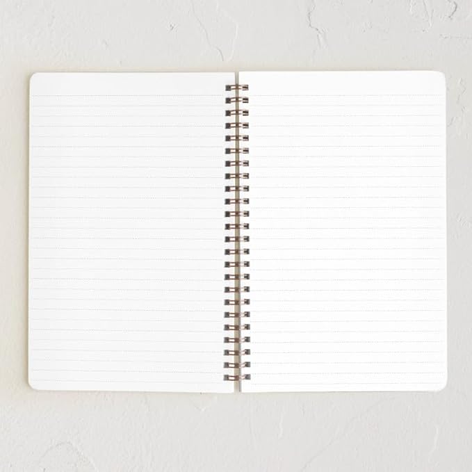 Minted Light Seeker Notebook, Writing Journal for Notes & Journaling, Durable Acrylic Free Cover, Painted, Abstract, Modern Art Design, Spiral Bound Journal Notebook with 80 Lined Pages, 5.5" x 8.5"