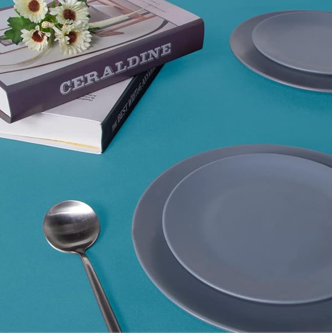 sancua Square Tablecloth - 54 x 54 Inch - Stain and Wrinkle Resistant Washable Polyester Table Cloth, Decorative Fabric Table Cover for Dining Tables, Buffet Parties and Camping, Teal