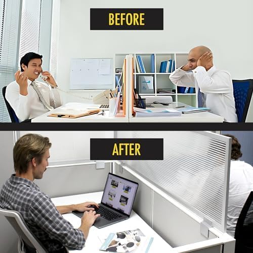 OBEX Screen Extender Polycarbonate Desk Privacy Panel & Divider for Office Cubicle, 18" x 66", Translucent