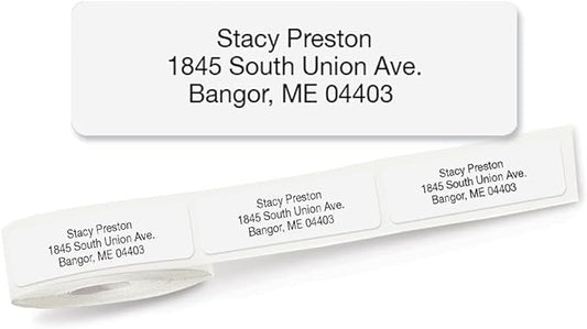 Personalized Return Address Labels, Roll of 500 Gloss White Self-Adhesive Labels Without Dispenser, Customize with Name & Shipping Address, Colorful Images