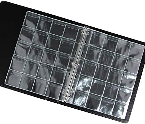 20 Pocket Coin Pages, 10 Sheets Plastic Coin Holders Stamp Collector Supplies for Coin Stamp Currency Collection