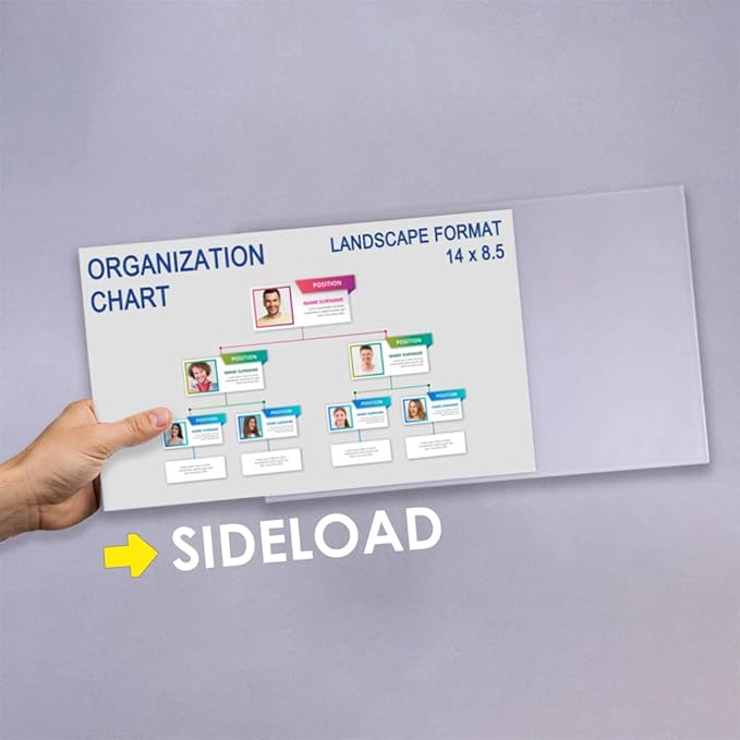 Landscape 14 x 8.5 Legal Size Sheet Protectors, Side Load, Extra Heavyweight, Glass Clear, 1 Pack (25 Sheets Total), Archival Safe by Keepfiling
