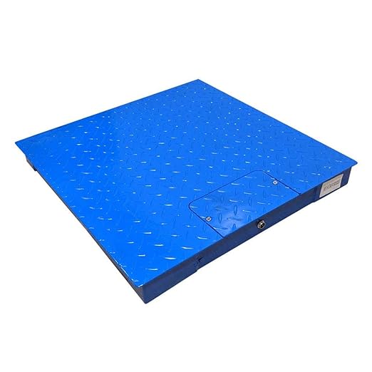 PEC Tools FS Series Professional Grade Steel Floor Scale - Heavy-Duty Pallet Scale and Shipping Scale for Industrial Use - Weighing Scale for Packages Up to 10000x1lbs - 48x60