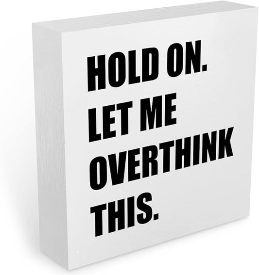 Inspirational Quotes Office Supplies Rustic Desk Decor Motivational White Wooden Box Sign Funny Sarcastic Farmhouse Wood Plaque Positive Cubicle Accessories Home Shelf Table Counter Bar Decorations